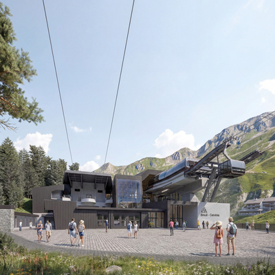 Cervino One - Render: Talstation im Sommer