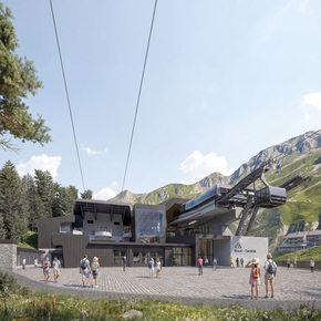 Cervino One - Render: Talstation im Sommer
