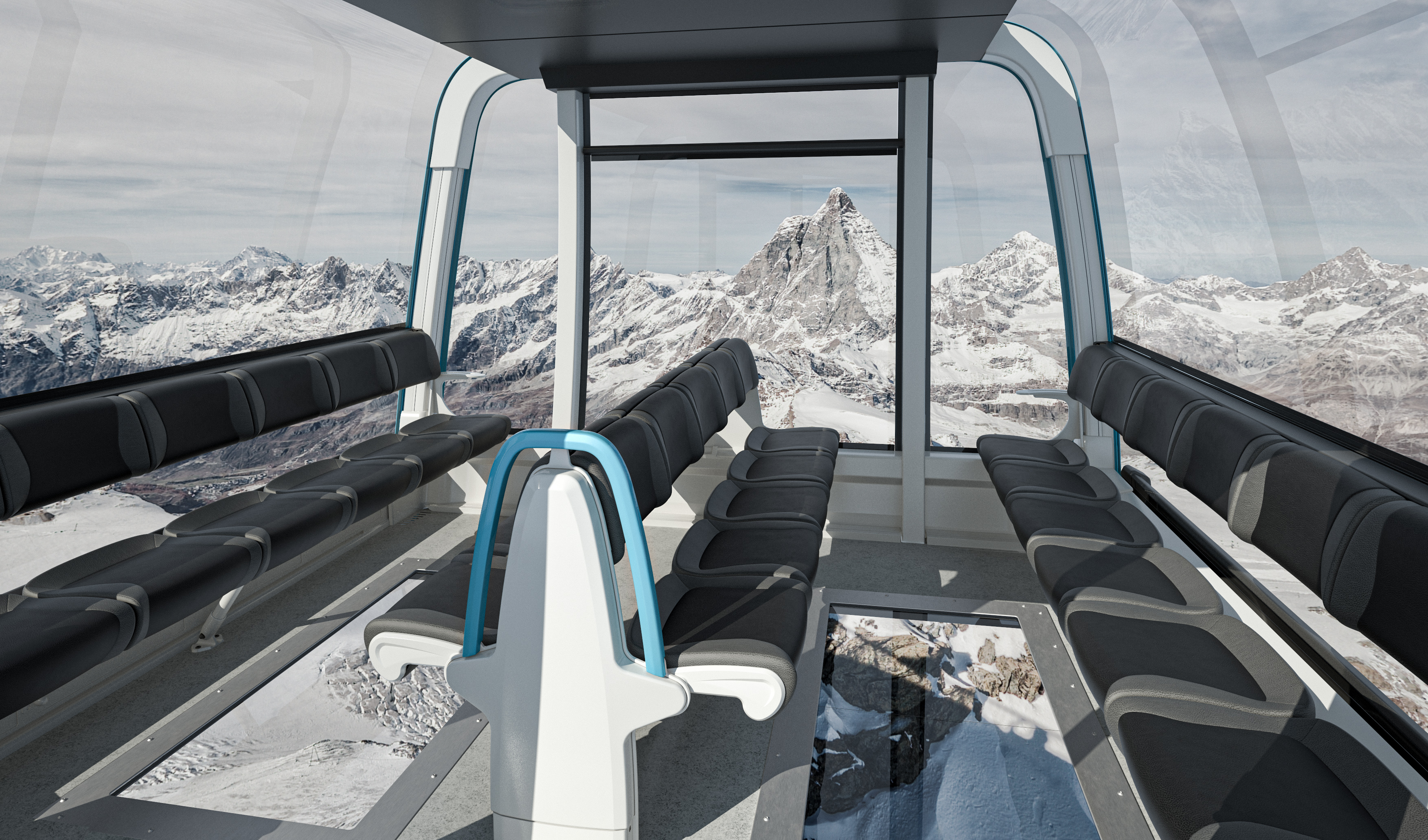 The highest Alpine Crossing by ropeway on Klein Matterhorn